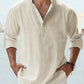 Men's linen casual long-sleeved shirt