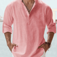 Men's linen casual long-sleeved shirt