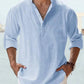 Men's linen casual long-sleeved shirt