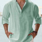 Men's linen casual long-sleeved shirt