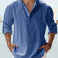 Men's linen casual long-sleeved shirt