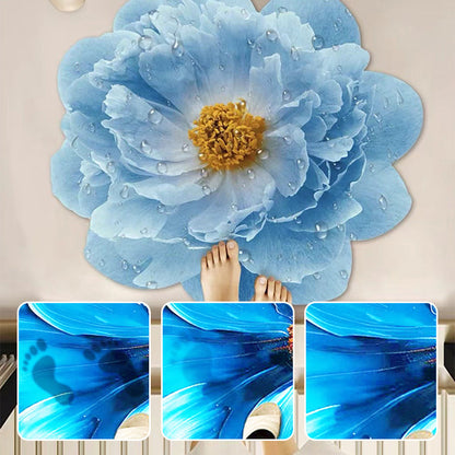 Strong Water-Absorbent Floral Diatomaceous Earth Floor Mat