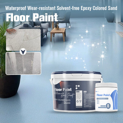 ✨New Product Listing💥 50% off for a limited time❗️Waterproof Wear-resistant Solvent-free Epoxy Colored Sand Floor Paint