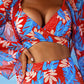 Women's 3-Piece Sexy Floral Print Swimsuit