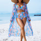 Women's 3-Piece Sexy Floral Print Swimsuit