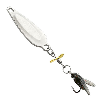 🎣Innovative design - metal propeller fly false bait hook💪