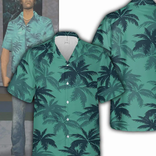 Men’s Tropical Print Shirt and Pants