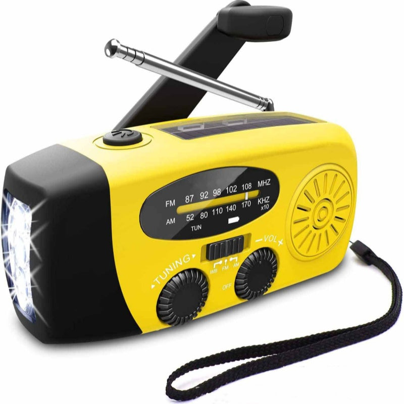 🔥50% OFF NOW! Solar emergency radio with power bank, hand crank & weather alert 📻☀️🔋✅