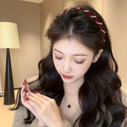 💜LAST DAY-BUY 1 GET 2 FREE💜Vintage High Cranium Artificial Pearl Hairband
