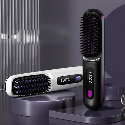 🔥Summer Hot Sale 50% Off🔥Wireless Ceramic Heating Hair Straightening Comb