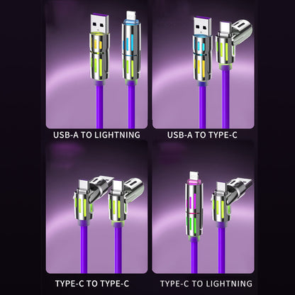 Compact 4-in-1 Retractable Car Charging Cable