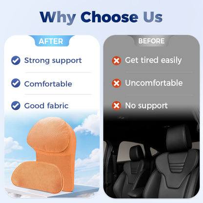 Comfortable Car Headrest & Lumbar Pillow