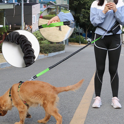 Adjustable Hands-Free Dog Lead with Waist Bag