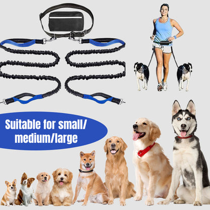 Adjustable Hands-Free Dog Lead with Waist Bag