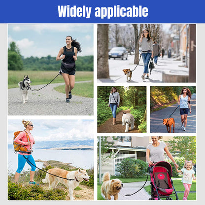 Adjustable Hands-Free Dog Lead with Waist Bag