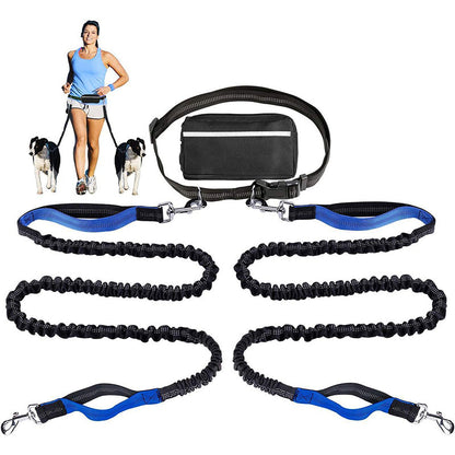 Adjustable Hands-Free Dog Lead with Waist Bag