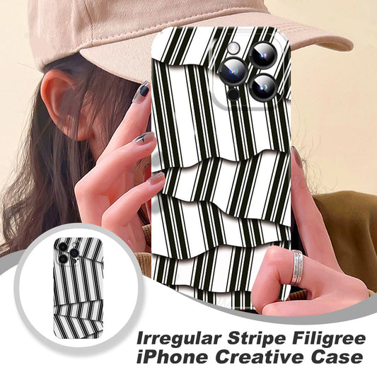 Irregular Stripe Filigree iPhone Creative Case