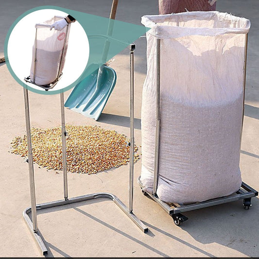 Soporte para bolsas de basura ajustable con ruedas giratorias