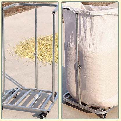 Soporte para bolsas de basura ajustable con ruedas giratorias