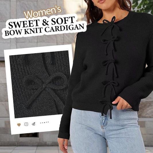 Women's Sweet & Soft Bow Knit Cardigan