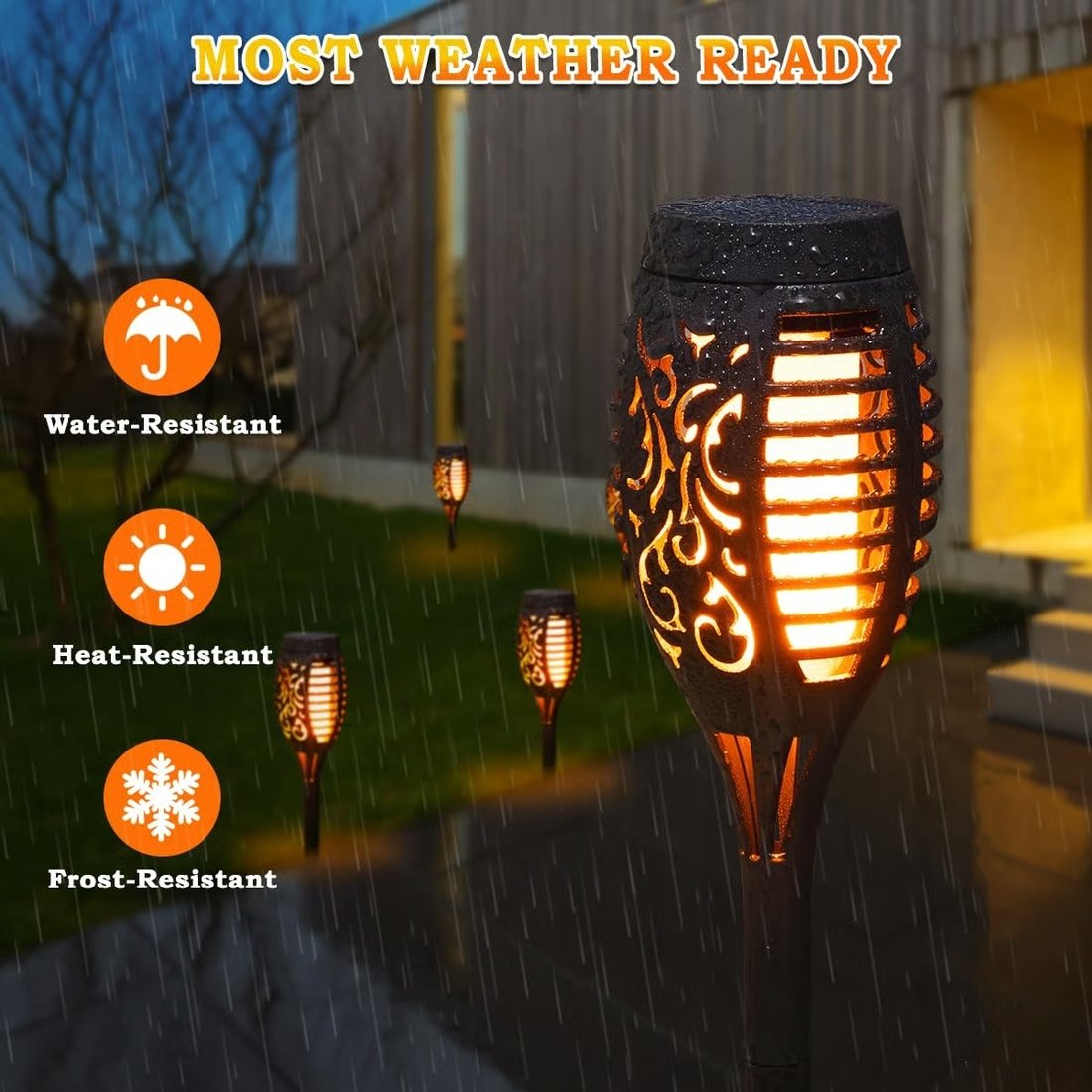 💖 Outdoor Garden Torch Solar Lamps 🏡💡