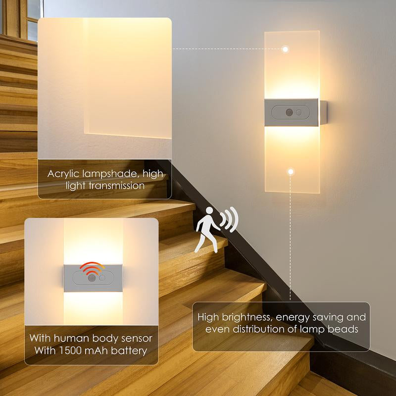 Rechargeable Motion Sensor Wall Sconce