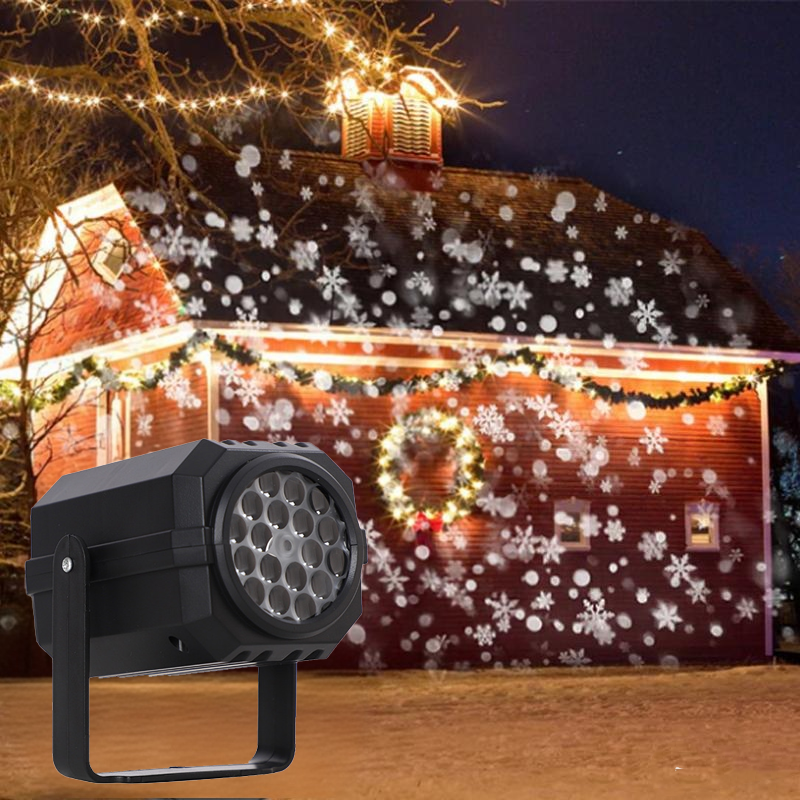 Rotating LED Christmas Pattern Projector Light