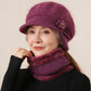 Women's Warm Knit Hat & Neck Warmer Set