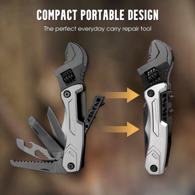 9-in-1 Compact Pocket Tool with Wrench