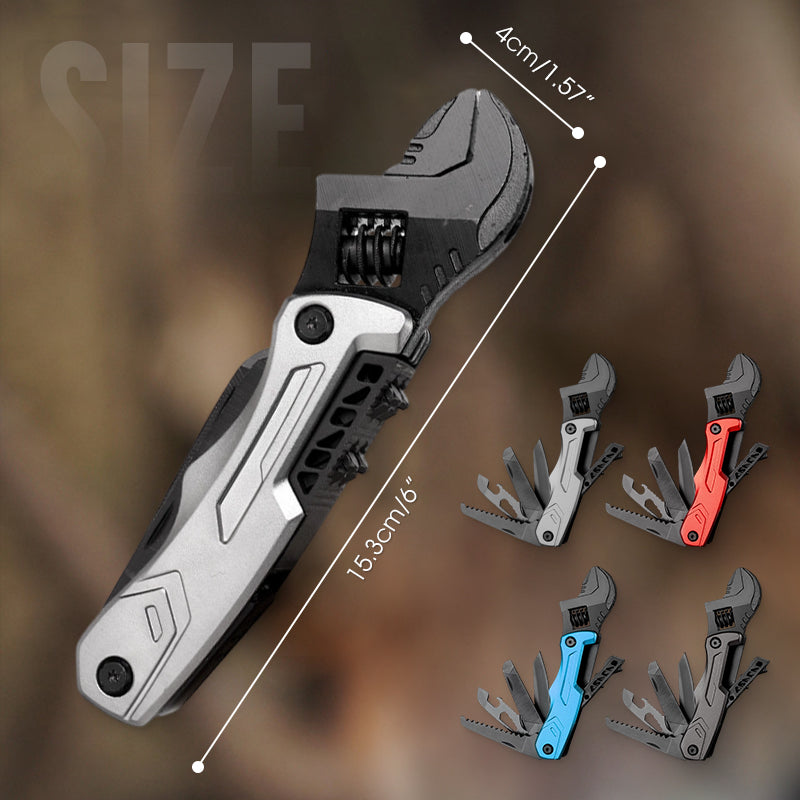9-in-1 Compact Pocket Tool with Wrench