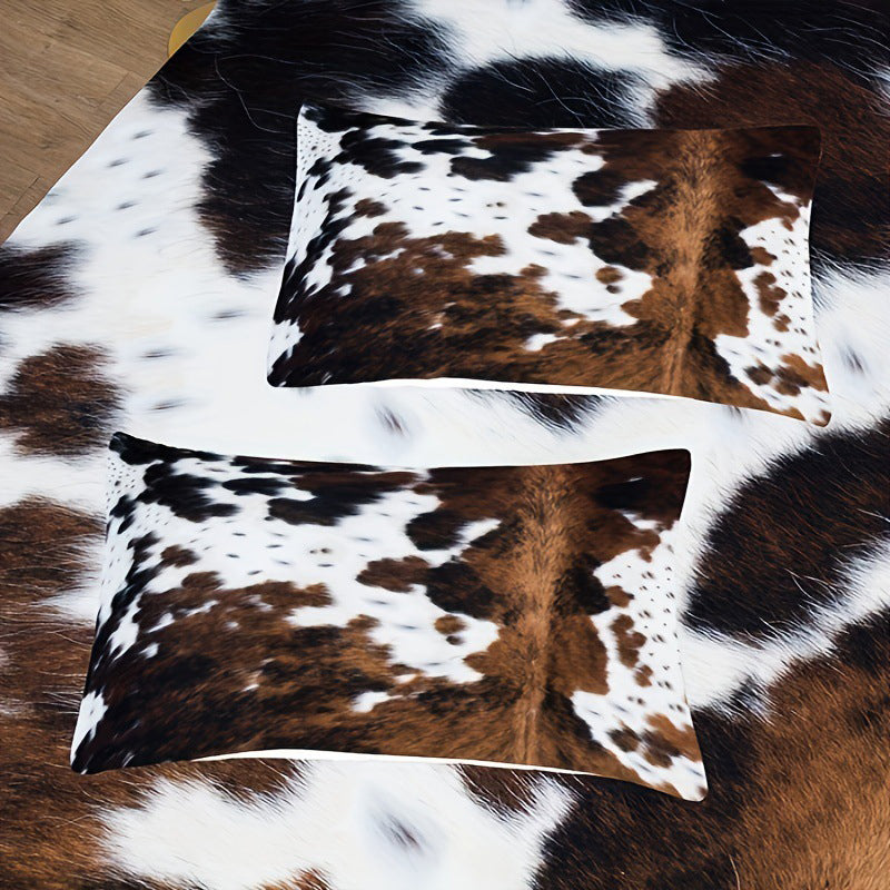 🥳2026 HOT SALE🥳💞50K+ SOLD!🐄 🌙Add a Touch of Whimsical Joy to Your Bedroom. Soft & Playful Cow Print Duel Set – 49% OFF! 🛏️✨