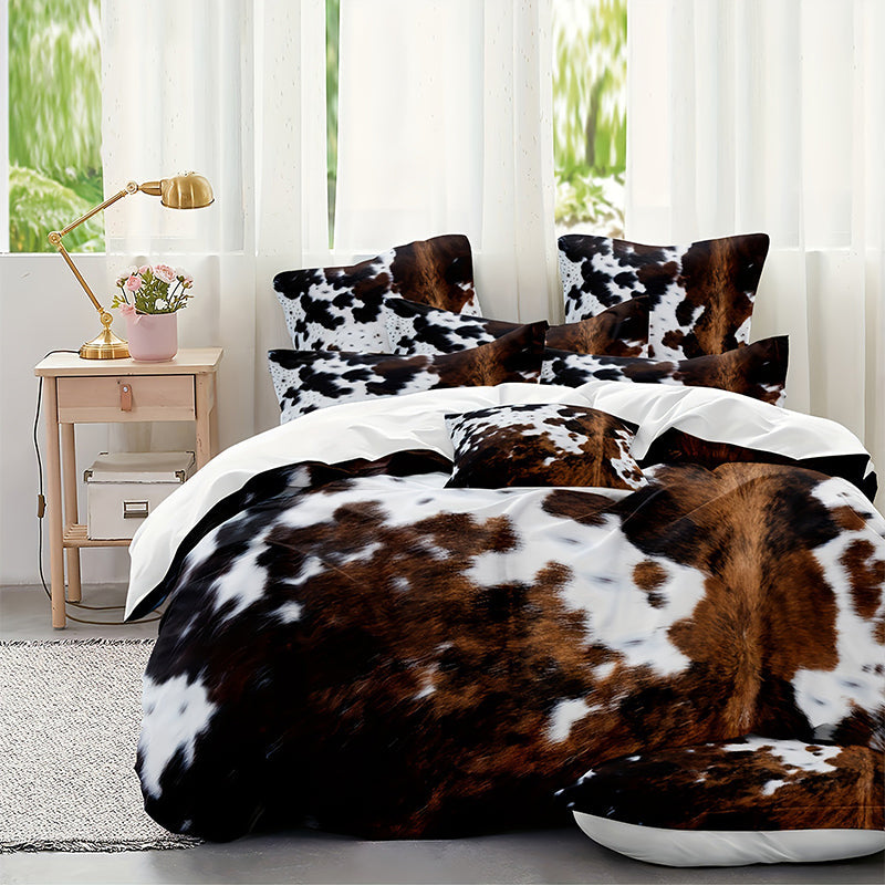 🥳2026 HOT SALE🥳💞50K+ SOLD!🐄 🌙Add a Touch of Whimsical Joy to Your Bedroom. Soft & Playful Cow Print Duel Set – 49% OFF! 🛏️✨