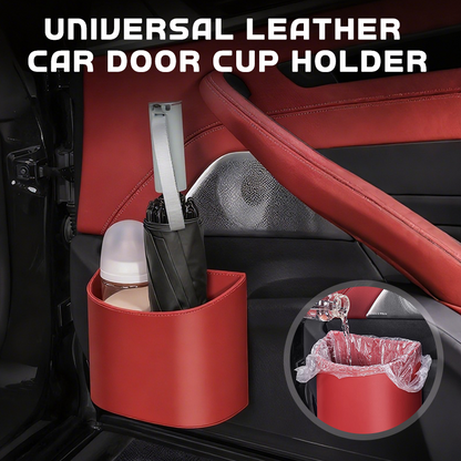 💞50K+ SOLD!🚗🧺 50% OFF! Leather Car Door Cup Holder – Wide‑mouth opening, easy reach for drinks & phone. Clip‑on secure fit. PU leather, tough & stylish. 🛡️✨