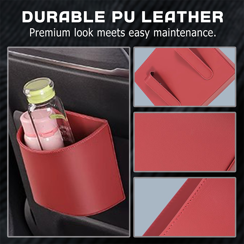 💞50K+ SOLD!🚗🧺 50% OFF! Leather Car Door Cup Holder – Wide‑mouth opening, easy reach for drinks & phone. Clip‑on secure fit. PU leather, tough & stylish. 🛡️✨