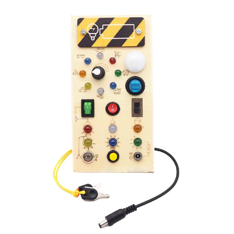 Wooden Busy Board Toys with LED Lights