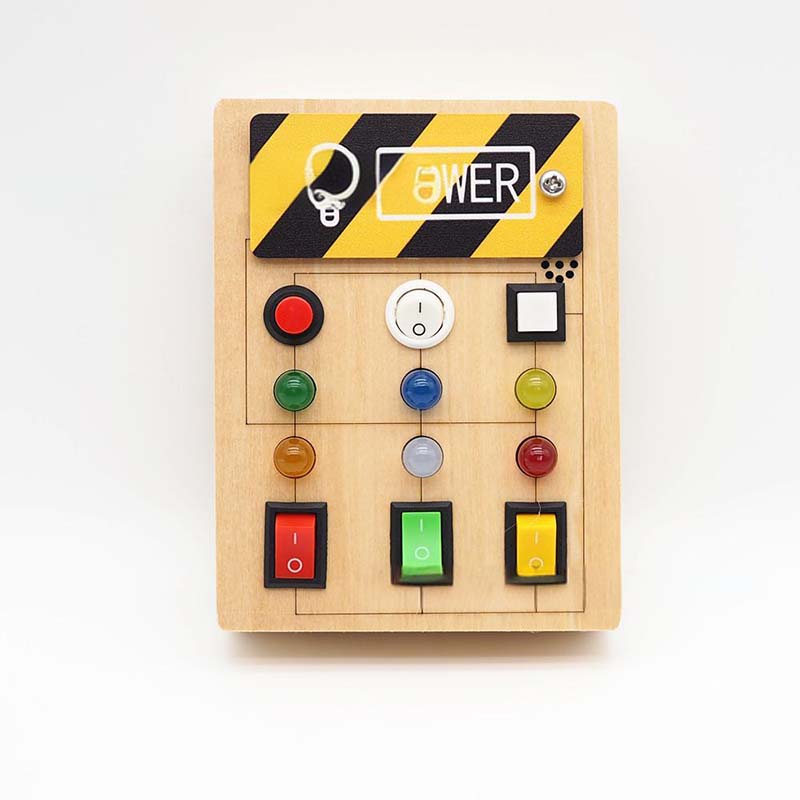 Wooden Busy Board Toys with LED Lights
