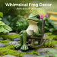 Solar Frog Rocking Chair Ornament