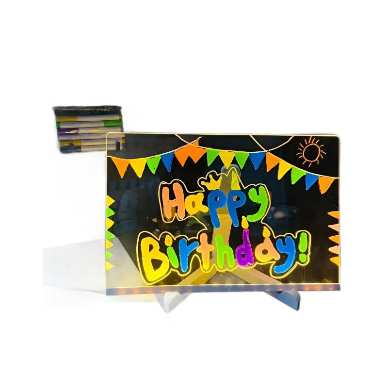 Erasable Light-Up Acrylic Drawing Board with Stand