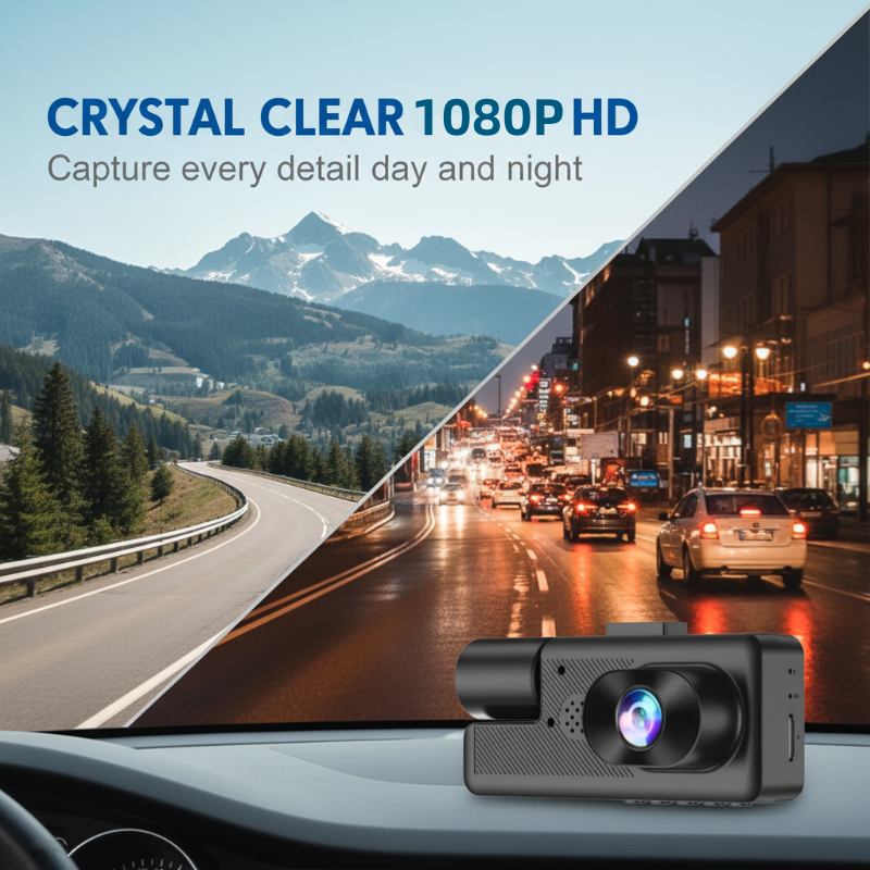 3-Channel 1080P Dash Cam with WiFi