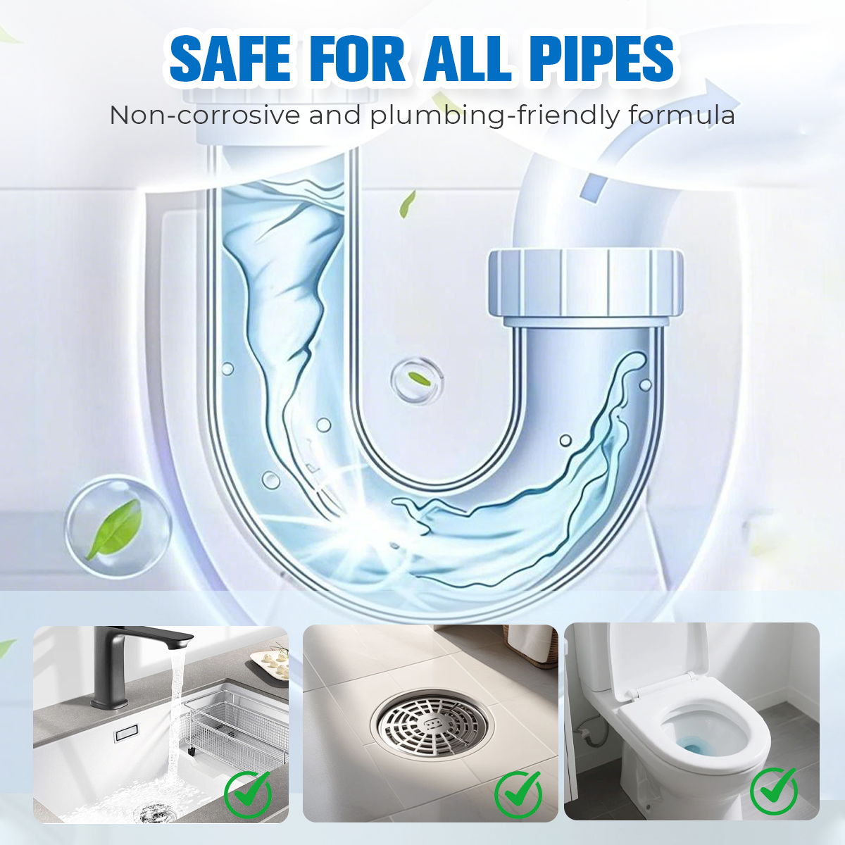 🥳2026 HOT SALE🥳💞50K+ SOLD!⚡ 🧴50% OFF! Powerful Pipe Clog Remover – Any pipe, any clog, one solution! Fast-acting formula dissolves hair, grease & grime. Keep your drains flowing. 🔄🚿