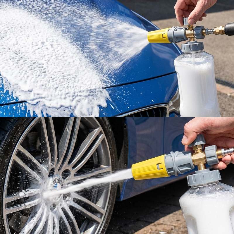 🧼 58% OFF NOW! 🚗 High-Pressure Foam Cannon – Thick Foam Coverage, Adjustable Spray & Fits All Standard Pressure Washers 💦