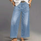 👖 Women's Casual High-Rise Wide-Leg Jeans – Tummy Control, Elongated Silhouette & All-Day Comfort 💙