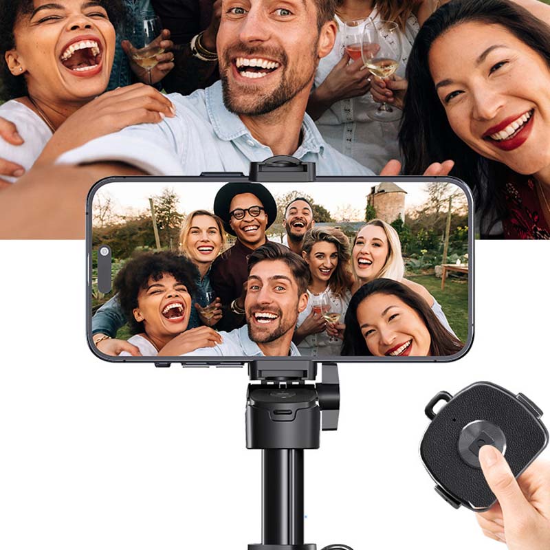 2026 New 4-in-1 Multifunctional mini Selfie Stick with 360° Rotation Compact Stylish Wireless Bluetooth Control Phone Holder for Selfies Video Recording Vlogging  - Stabilizer Camera,Maxinum extend to 16 inches ,Valentine's Day gift
