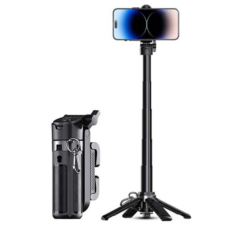 2026 New 4-in-1 Multifunctional mini Selfie Stick with 360° Rotation Compact Stylish Wireless Bluetooth Control Phone Holder for Selfies Video Recording Vlogging  - Stabilizer Camera,Maxinum extend to 16 inches ,Valentine's Day gift