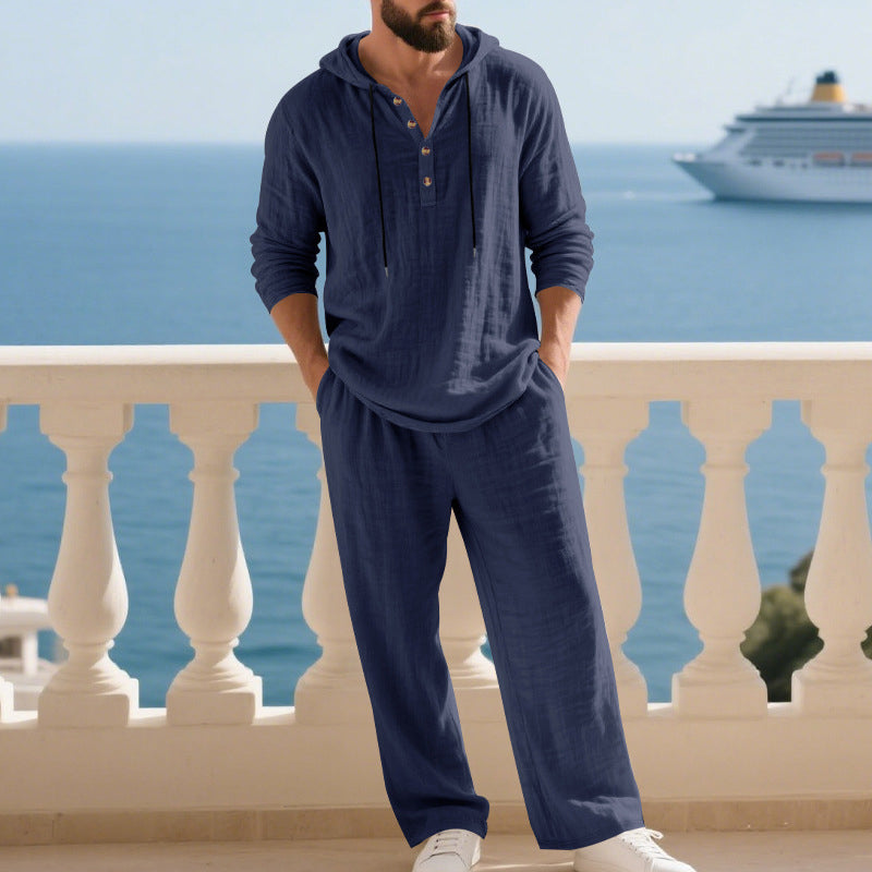 Men's Hooded Casual Loose Top & Pants 2-Piece Set