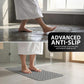 ZENO Bath Mat 100x40cm | Non-Slip Anti-Mould | 200 Suction Cups with Drain Holes | Large Rubber | Machine Washable & Durable