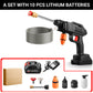 【Free shipping】62 Bar Portable Pressure Washer with 2 Battery,Pressur Washers with 6-in-1 Nozzle,5M Hose,Pressur Washers for Patio Car Floor Garden Cleaning