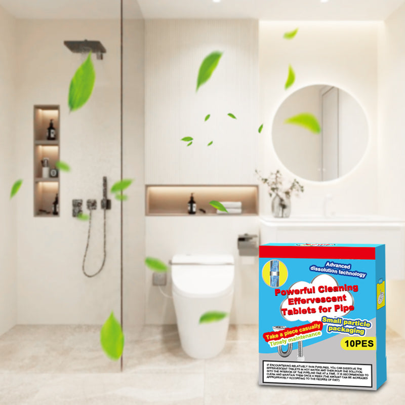 ❤️ BUY 1 GET 1 FREE! 🚰 Powerful Pipe Cleaning Effervescent Tablets – Dissolves hair & grease, deodorizes & antibacterial – For sinks, toilets & floor drains ✨