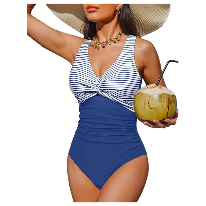 🥳2026 HOT SALE🥳💞50K+ SOLD!👵🏖️ 50% OFF! Women's One-Piece Swimsuit – Tummy control ruching, elegant twist-front. Wide straps stay put, no digging. Quick-dry fabric. Perfect for pool or beach. 🌊💕