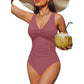 🥳2026 HOT SALE🥳💞50K+ SOLD!👵🏖️ 50% OFF! Women's One-Piece Swimsuit – Tummy control ruching, elegant twist-front. Wide straps stay put, no digging. Quick-dry fabric. Perfect for pool or beach. 🌊💕